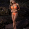 MC2 3395 Exotic twin strap front tie top